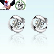 OMH wholesale Fashion jewelry crystal rotating 925 sterling silver Stud earrings YS09 2024 - buy cheap