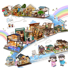 Cutebee Doll House Furniture Miniature Dollhouse DIY Miniature House Room Box Theatre Toys for Children stickers DIY Dollhouse A 2024 - buy cheap