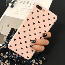 Pink Black Lovely Love Lovers PC Hard Matte Phone Case Cover Fundas Coque For iphone 6 S 7 7Plus 6S 6Plus 8 8Plus X XS Max XR 2024 - buy cheap