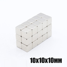 20pcs 10x10x10 mm Super Strong Rare Earth permanent Magnet 10*10*10 mm N35 Small Block Powerful magnetic Neodymium Magnets 2024 - buy cheap