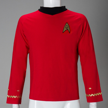 Косплей звезда оригинальная серия TOS Trek Косплей Скотти красная рубашка Униформа костюм Хэллоуин новинка 2024 - купить недорого