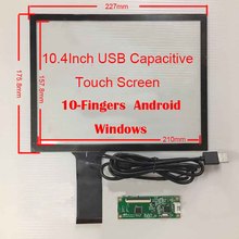 10,4 дюймов USB интерфейс емкостный сенсорный экран Поддержка WIN7 WIN8 WIN10 Raspberry Pi Android LInux 10 пальцы 2024 - купить недорого