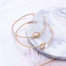 Punk Gold Color Knot Drop Dangle Earring for Women Abstract Big Round Circle Pendant Earrings Party Jewelry Oorbellen 2024 - buy cheap