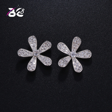 Be 8 2018 New Design Fashion Flower Stud Earrings Crystal Earrings for Women Girls Gifts Hot Sale E404 2024 - buy cheap