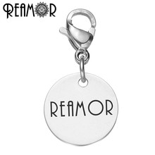 REAMOR Brand Letter 316l Stainless Steel Floating Dangles Charms With Lobster Clasp For Necklace Pendant Bracelet Jewelry Making 2024 - buy cheap