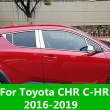 Car Window trim strip modification special stainless steel bright strip body trim window sequins For Toyota CHR C-HR 2016-2019 2024 - buy cheap
