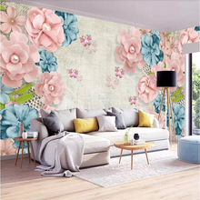 Papel pintado personalizado de beibehang 3d foto mural estilo retro joyería de lujo fondo de flores pared sala de estar dormitorio 3d papel tapiz 2024 - compra barato