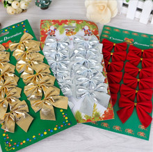 12 pçs/lote bonito gravata borboleta árvore de natal ornamentos decoração da árvore pingente de natal baubles 2020 ano novo decorações para casa 2024 - compre barato