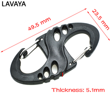 5pcs Plastic S Hook Carabiner Clips For Paracord Survival Bracelet/Keychain Black 2024 - buy cheap