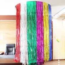 5 Pieces Hight=3 Meter Aluminium Foil Fringe Tinsel Curtain For Wedding Birthday Party Backdrop Decoration Hanging Foil Tassel 2024 - buy cheap