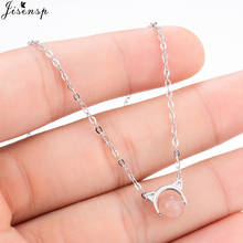 Jisensp Fashion Jewelry Necklace Beads Opal Necklaces Clavicle Chain Cute Lucky Cat Necklaces Pendants for Women 2024 - buy cheap