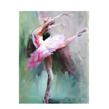 Abstract Ballerina Portrait Oil Painting on Canvas Posters and Prints Scandinavian Canvas Art Wall Picture for Living Room 2024 - buy cheap