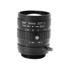 Lente de foco fixo manual para câmera cctv, microscópio industrial, manual, lente focal, 5.0mp, 50mm 2024 - compre barato