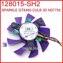 Free Shipping 128015-SH2 12V 0.40A 75mm 47x47x47mm For SPARKLE GTX460 CULB 3D HD7750 Graphics Card Cooling Fan 4Pin 4Wire 2024 - buy cheap