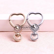 Rhinestone Heart Metal Buckles For Bag Handbag Strap Snap Hooks Keyring Dog Collar Swivel Trigger Clips DIY Accessories 2024 - buy cheap