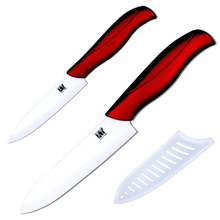 Fine quality ceramic utility chef knives two-piece kitchen knives set ceramic knives red handle white blade new cooking knives 2024 - buy cheap