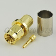 20 unids de RF eléctrico conector Coaxial RP-SMA crimpado macho (hembra pin) conector para RG6 2024 - compra barato