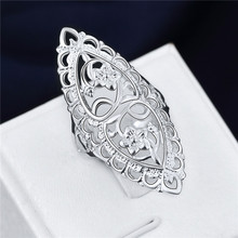 Silver color ring hollow big retro fashion style top quality cool classic charm jewelry Europe Hot 2024 - buy cheap