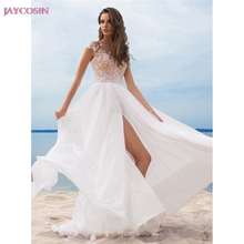 Jaycosin 2019 vestido sazonal moda bonito feminino casual sólido branco sem mangas com decote em v rendas grávida roman sexy vestido gota #0713 2024 - compre barato