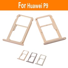 Genuine SIM & SD Card Holder For Huawei P9 EVA-L09 L19 Sim & Memory Card Tray Reader Adapter slot + gold gery silver color Parts 2024 - buy cheap