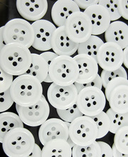 100Pcs White Round Resin Sewing Buttons For Cloth Flatback Cabochon Scrapbooking Crafts Knopf Bouton Decor Diy Accessories 2024 - buy cheap