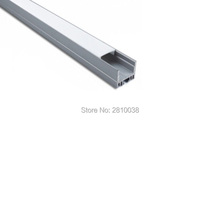 100 X Conjuntos de 2 m/Lot Anodizado prata canal de alumínio para led strip e U-forma de alumínio levou habitação perfil para a parede de iluminação 2024 - compre barato