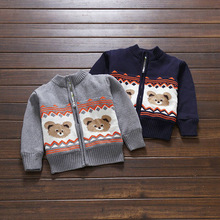 Boy's sweater children's thick sweater Zipper cardigan jacket 2024 - buy cheap