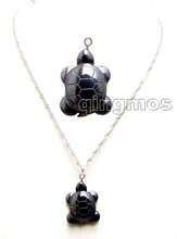 SALE  Big 21*28mm Tortoise Black Hematite Pendants and free 17" silver plated chain -nec5731 Wholesale/retail Free shipping 2024 - buy cheap
