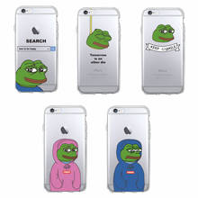 Мягкий ТПУ чехол для iPhone 11 Pro Max 7 7Plus 6 6S 6Plus 8 8Plus X 12 SE XS Max Pepe Memes Sad Frog 2024 - купить недорого