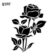 Qypf adesivo de decoração de carro 12.7cm * 17.2cm, desenhos animados, da moda, flores, amor, delicado, de vinil, decalque de janela 2024 - compre barato