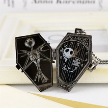 Children's Pocket Watches Funny Nightmare Before Christmas Pocket Watch Skull Skeleton Quartz Watch for Kids Christmas Gifts 2024 - buy cheap