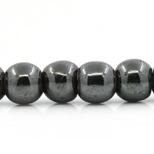 DoreenBeads Hematite Beads Round Gunmetal About 4mm(1/8")Dia,Hole: Approx 1mm,38cm(15")long,1 Strand(Approx 100 PCs/Strand) 2024 - buy cheap