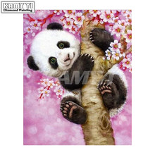 Diamond Painting Cartoon Panda Full Round Rhinestones Cross Stitch 5D DIY Diamond Embroidery Painting Wall Sticker hcr14 2024 - buy cheap