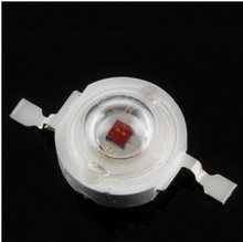 Luz de led 1w, vermelha de alta potência, luz de lâmpada al pcb 610-625nm para diy, com 10 peças