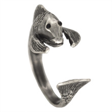 Kinitial 1 шт животное кольцо старинная бронза кольца с рыбками регулируемое животное кольцо Свадебные Кольца для мужчин и женщин ювелирные изделия BFF 2024 - купить недорого