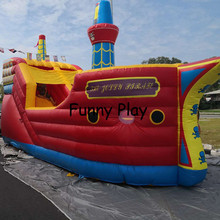 Inflatable Pirate Ship,Jumping Castle For Kids Play,Inflatable Bouncer Combo for playground trampoline, inflatable fun city 2024 - buy cheap