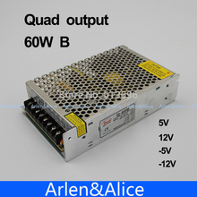 60W B Quad output 5V 12V -5 -12v Switching power supply AC to DC 2024 - buy cheap