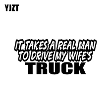 YJZT-calcomanía de vinilo para camión, pegatina divertida para coche, 16CM x 6,1 CM, C10-01824 negro/plateado 2024 - compra barato