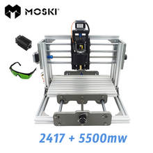 MOSKI ,CNC2417+5500mw,diy engraving machine,mini PcbPvc Milling Machine,Metal Wood Carving machine,2417,grbl control 2024 - buy cheap