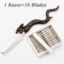 Hot Japan Stainless Steel Professional Sharp Barber Razor Blade Hair Razors Cut Hair Cutting Thinning Knife Salon Tools Dragon 2024 - buy cheap