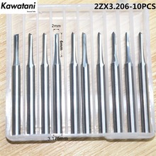 3.175mm*2.0mm*6mm,10pcs,CNC machine solid carbide end mill,woodworking milling cutter,2 Flutes straight  end mill,Foam,EVA board 2024 - buy cheap