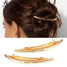 Oly2u-coletero de Metal para mujer, accesorio para el cabello con forma de barra larga, Clip para el pelo, joyería de boda, bricolaje, para niña 2024 - compra barato