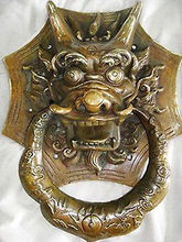 AMAZING BIG Chinese brass door knocker with dragon carved Garden brass copper Decoration real Brass 2024 - buy cheap