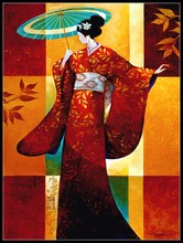 Needlework for embroidery DIY French DMC High Quality - Counted Cross Stitch Kits 14 ct Oil painting - Kimono Lady 2024 - buy cheap