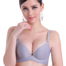 Black Color Underwire Support Chest Women Bra Thin Cup Small Chest
