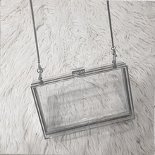 FGGS-акриловый прозрачный клатч с цепочкой, женские сумки через плечо, жесткие клатчи, сумки для свадьбы, вечеринки, вечерний кошелек (серебристый) 2024 - купить недорого