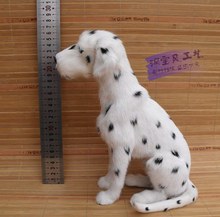 new simulation sitting spot dog toy resin and fur Dalmatians dog doll gift about 25x13x20cm 0924 2024 - buy cheap