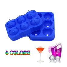 Silicone Ice Cube Maker Sphere Round Ice Ball Mold Flexible Freeze Whiskey Ice Moldes De Silicona Tray Party Bar Dia 4.3CM 2024 - buy cheap