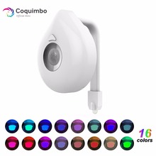 16 Colors RGB LED Motion Sensor Toilet Seat Lighting Used 3*AAA Battery Light Sensor Night Light Backlight For Toilet Bowl 2024 - buy cheap