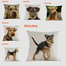 Airedale dog pillow covers decorative cushion covers for sofa Pillows Universal Terrier Dogs pillowcase cushions cover home deco 2024 - buy cheap